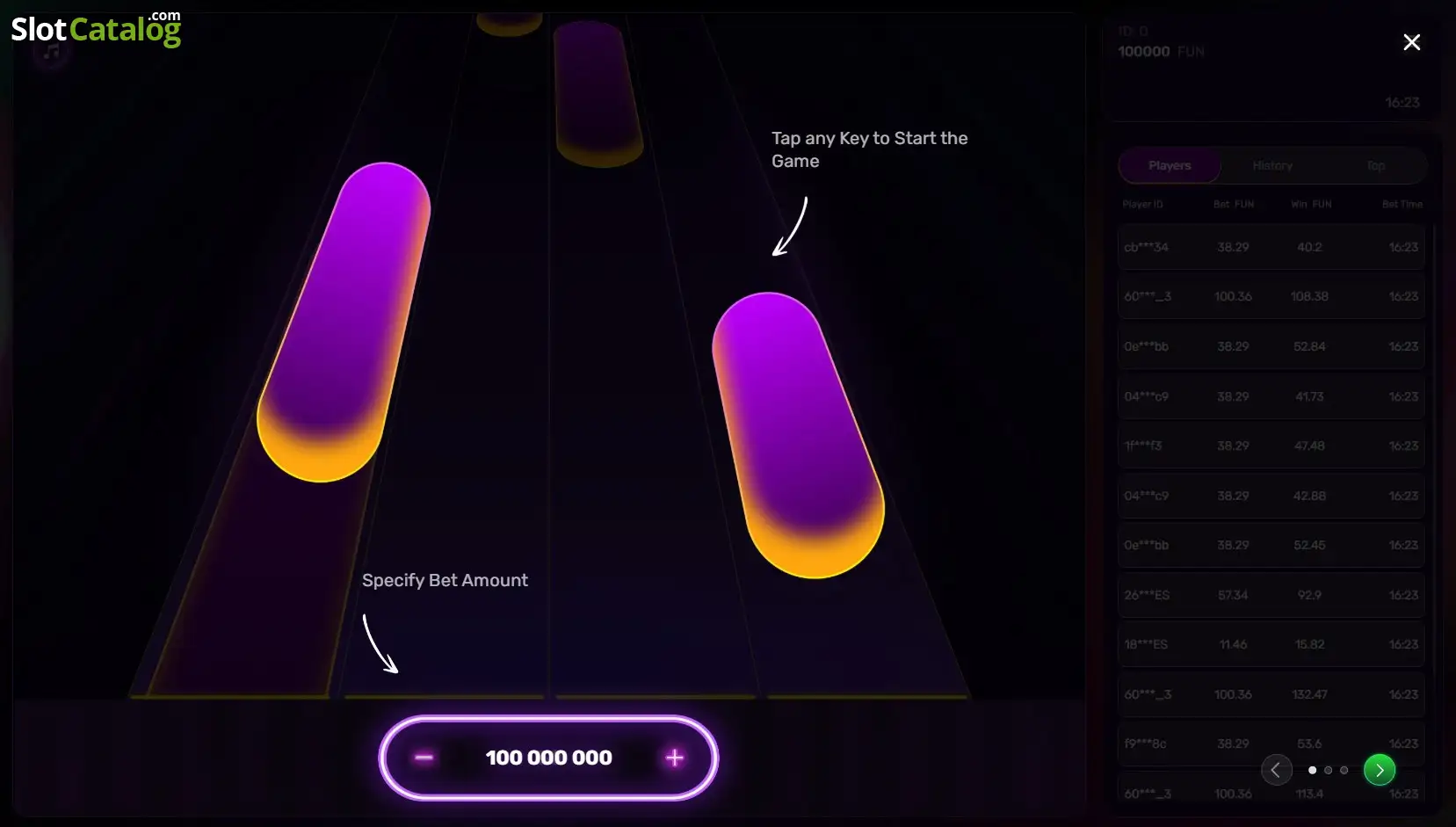 Play Me game by Galaxsys - rhythm tiles with rising multiplier